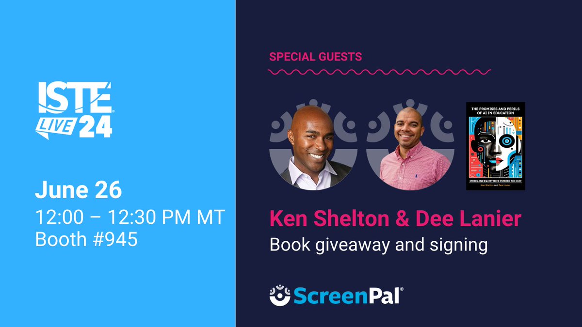 Ken Shelton (@k_shelton) on Twitter photo Come see us at the Screenpal Booth Wednesday for our final book signing and giveaway at #ISTELive @deelanier <a href="/screenpalapp/">ScreenPal (Formerly Screencast-O-Matic)</a> Come see us at the Screenpal Booth Wednesday for our final book signing and giveaway at #ISTELive @deelanier <a href="/screenpalapp/">ScreenPal (Formerly Screencast-O-Matic)</a>