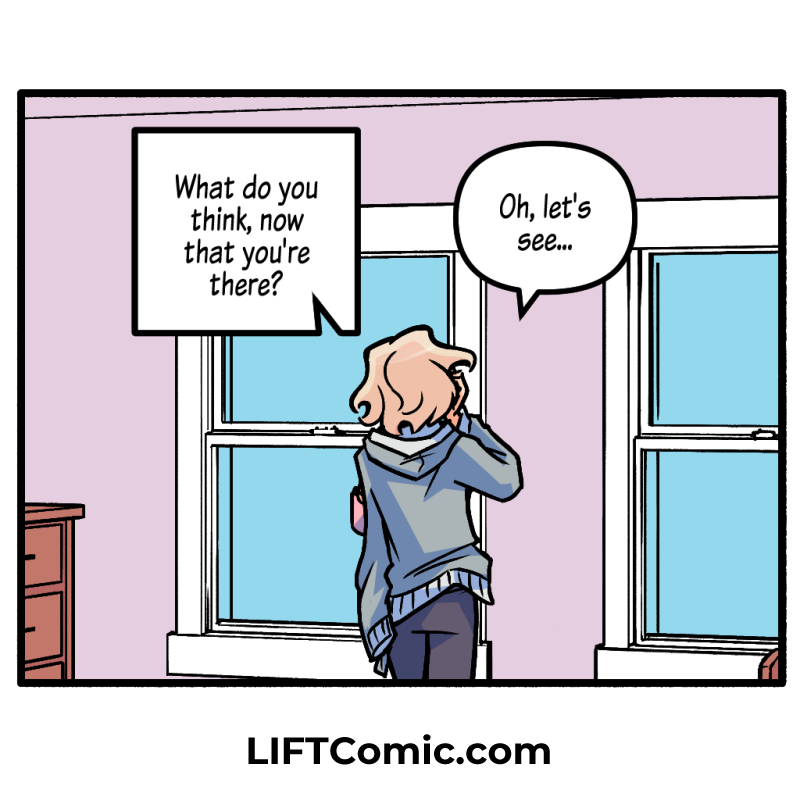 Sylvia's calling Dad to let him know she's safe. ♥ Here's a new page of Living in Future Tense!

UPDATE: liftcomic.com