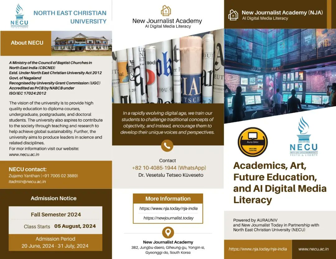 Academics, Art, Future Education, and AI Digital Media Literacy fall semester 2024