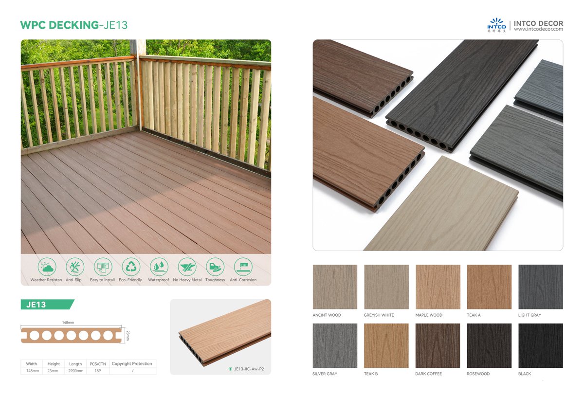 IntcoDecor's tweet image. 👍WPC Decking and WPC Cladding are now available! ! !
Learn more about our products!👇👇👇

Get free samples:
🔗intcodecor.com
📧decor@intco.com.cn
#wpcdecking #wpcdecking #wpccladding #wpccladding #intcodecor