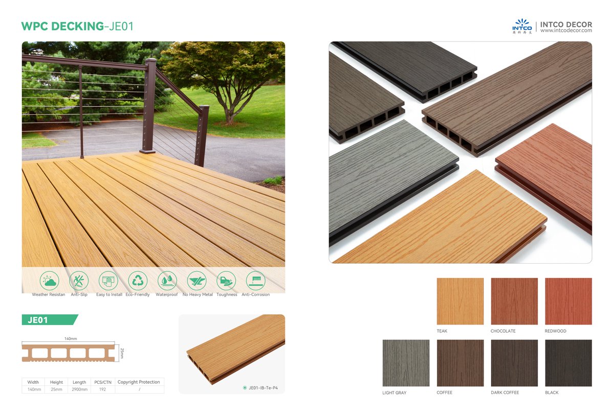 IntcoDecor's tweet image. 👍WPC Decking and WPC Cladding are now available! ! !
Learn more about our products!👇👇👇

Get free samples:
🔗intcodecor.com
📧decor@intco.com.cn
#wpcdecking #wpcdecking #wpccladding #wpccladding #intcodecor