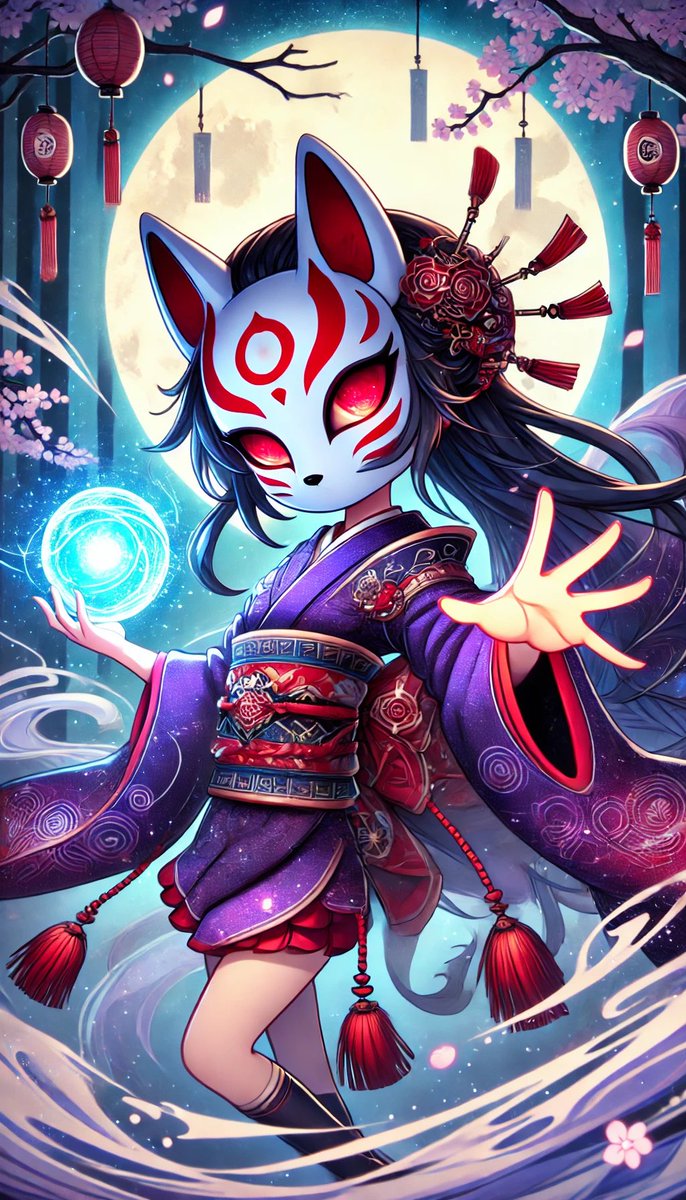 seven_1_eight's tweet image. 二次創作
『狐白』
可愛い感じにできた♡
#クリプトニンジャ咲耶  #Ninjaart