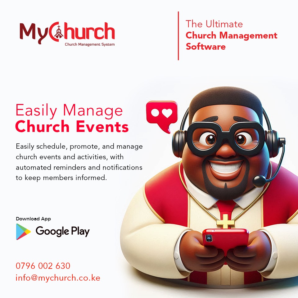 BitwiseDigital's tweet image. Effortlessly schedule, promote, and manage church events with Mychurch.co.ke , Enjoy automated reminders and notifications to keep your members informed and engaged.
#https://mychurch.co.ke