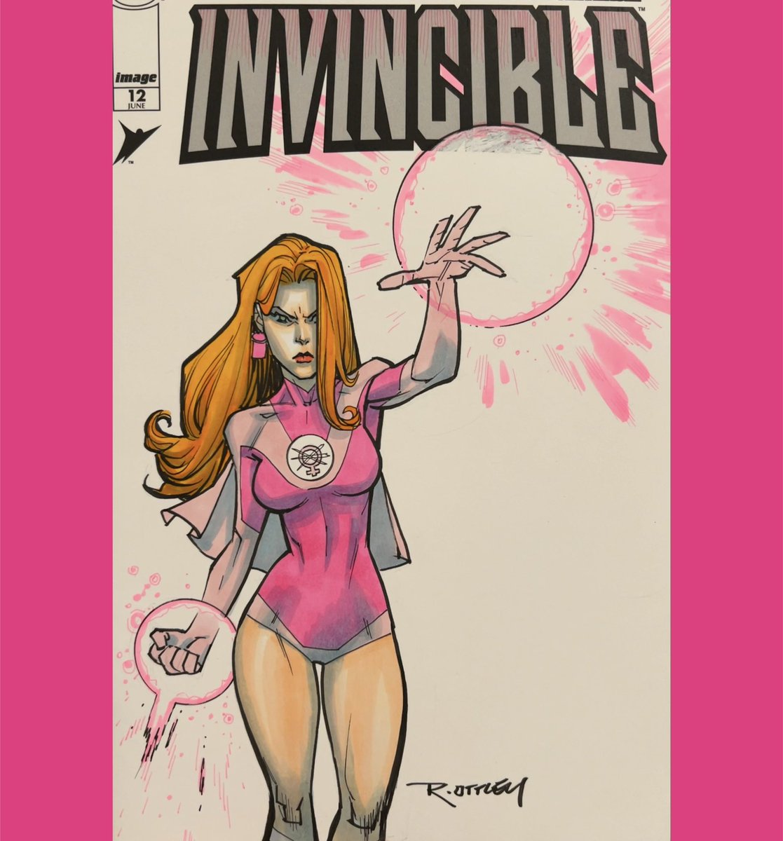 RyanOttley's tweet photo. ATOM EVE on invincible 12 sketch cover. https://t.co/8sgRG6th2W