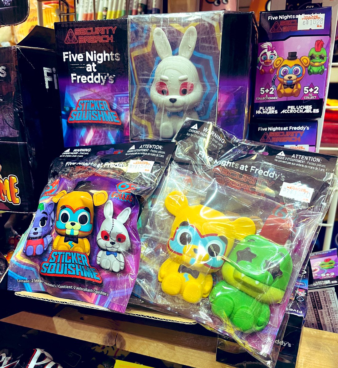 🍕🐻🐰#FNAF グッズ入荷🐤🐺🐊 SQUISHMEシリーズからSECURITY BREACHの