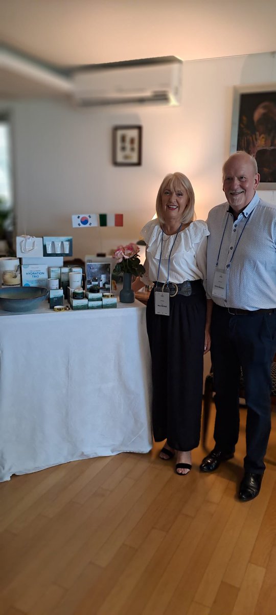 Michelle Winthrop, Ambassador of 🇮🇪 to 🇰🇷 (@ieambseoul) on Twitter photo Last Thursday I was delighted to host a showcase of special Irish brands to 🇰🇷 duty-free buyers. The quality on show was met with a great reception #irishcraft <a href="/EI_AsiaPacific/">Enterprise Ireland APAC</a> <a href="/natterjackirish/">Natterjack Irish Whiskey</a> <a href="/GreenAngelSkin/">Green Angel Skincare</a> <a href="/Eachthigheirn/">ARONA Natural Fragrance</a> <a href="/GOMSpirits/">Grace O’Malley Spirits</a> <a href="/cushendale/">Cushendale Woollen</a> <a href="/Rathbornes1488/">Rathbornes Candles</a> <a href="/TippDistillery/">TipperaryBoutiqueDistillery</a> Last Thursday I was delighted to host a showcase of special Irish brands to 🇰🇷 duty-free buyers. The quality on show was met with a great reception #irishcraft <a href="/EI_AsiaPacific/">Enterprise Ireland APAC</a> <a href="/natterjackirish/">Natterjack Irish Whiskey</a> <a href="/GreenAngelSkin/">Green Angel Skincare</a> <a href="/Eachthigheirn/">ARONA Natural Fragrance</a> <a href="/GOMSpirits/">Grace O’Malley Spirits</a> <a href="/cushendale/">Cushendale Woollen</a> <a href="/Rathbornes1488/">Rathbornes Candles</a> <a href="/TippDistillery/">TipperaryBoutiqueDistillery</a>