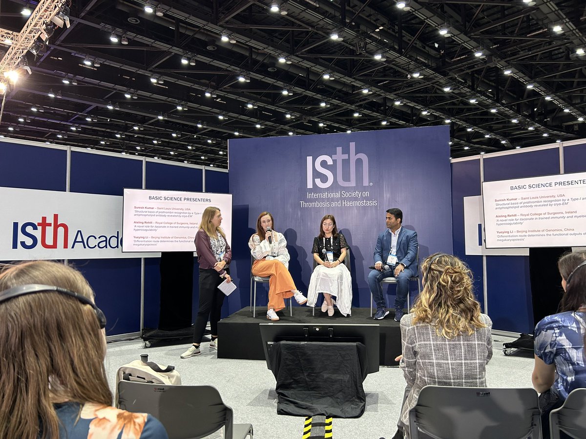 Happening now at the ISTH Academy Live next to #ISTHEarlyCareer Lounge. These EC investigators share the stories of their successful abstracts. Congratulations on such important works! #ISTH2024