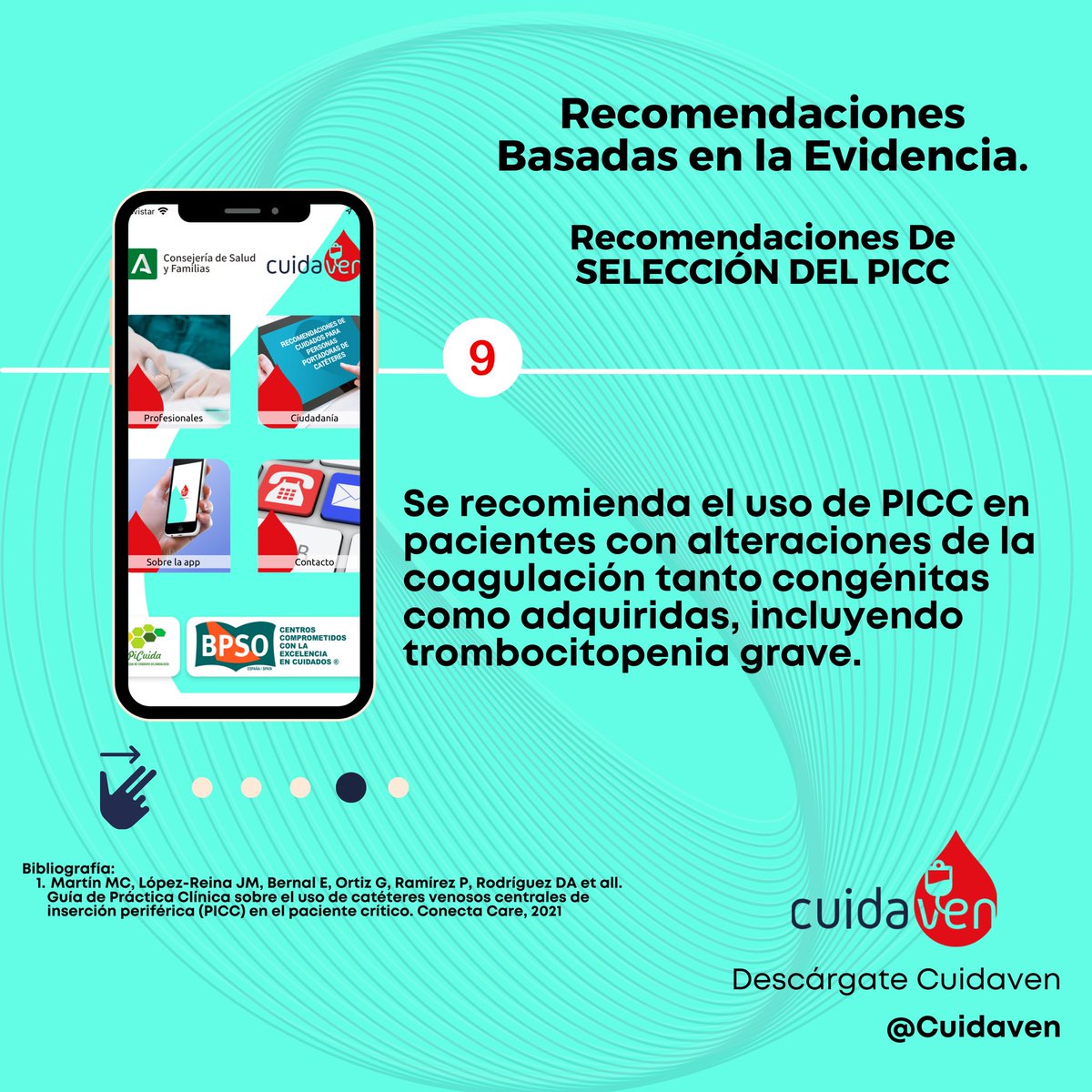 cuidaven's tweet photo. #9díasdeRecomendaciones #Día9
❇️ El Picc se puede utilizar en pacientes con alteraciones de la coagulación, incluyendo la trombocitopenia grave.
#cuidaven
#Bpso #BpsoAndalucía https://t.co/XeCflgo3Vz