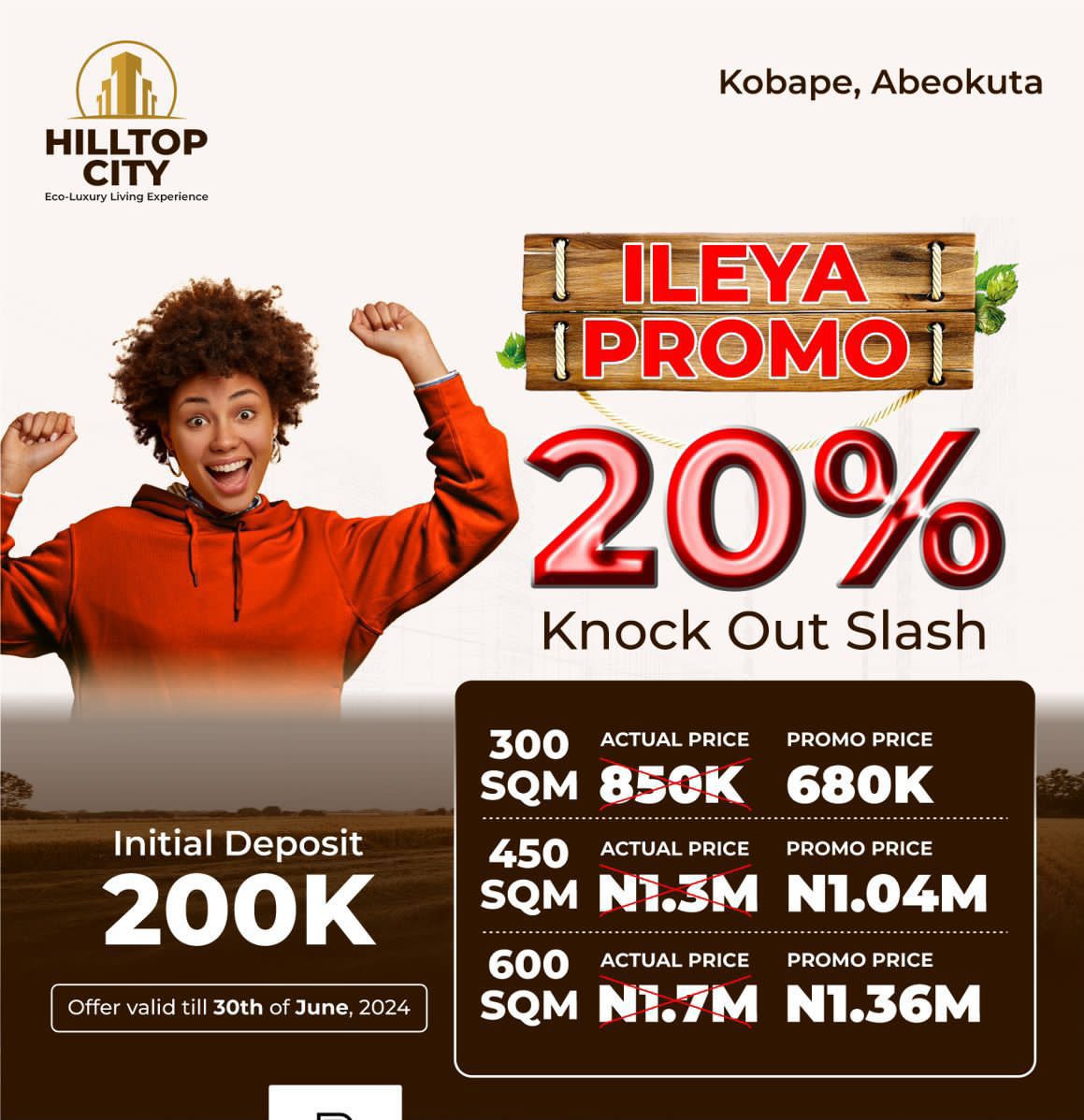 PaigePrecious2's tweet photo. HILLTOP CITY, KOBAPE, ABEOKUTA*
ILEYA PROMO BONANZA๐ฅ๐ฅ๐ฅ
HILLTOP CITY situated in KOBAPE, experience Eco-Luxury Living ๐ซ
Topography: Dry Land
Title: Freehold & Registered survey
Prelaunch price
โ
300sqmโฆ..#680k
โ
450sqmโฆโฆ #1.04M
โ
600sqmโฆโฆ #1.360M
call 09016703171 https://t.co/s9M76Vyak8
