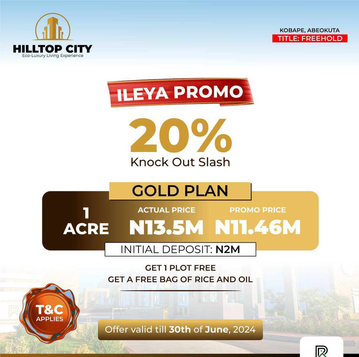PaigePrecious2's tweet photo. HILLTOP CITY, KOBAPE, ABEOKUTA*
ILEYA PROMO BONANZA๐ฅ๐ฅ๐ฅ
HILLTOP CITY situated in KOBAPE, experience Eco-Luxury Living ๐ซ
Topography: Dry Land
Title: Freehold & Registered survey
Prelaunch price
โ
300sqmโฆ..#680k
โ
450sqmโฆโฆ #1.04M
โ
600sqmโฆโฆ #1.360M
call 09016703171 https://t.co/s9M76Vyak8