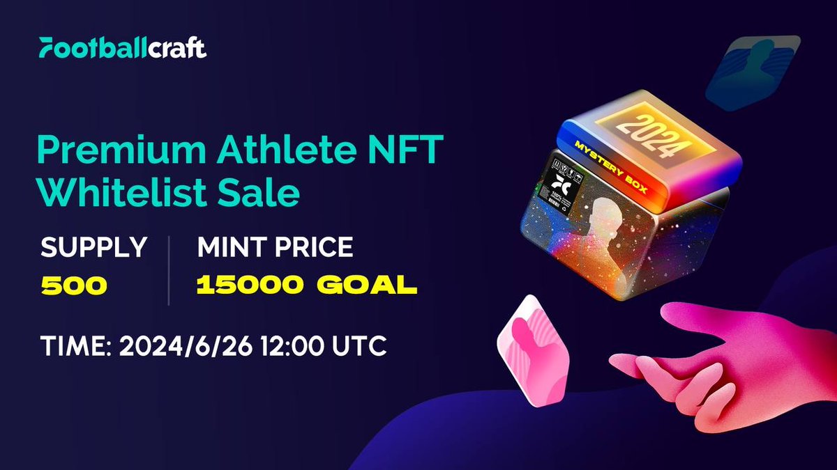 🌟 Premium Athlete NFT Sale Alert! 🌟

Get ready to own your MVP player and earn major ecosystem rewards.

🎉 We're giving away 🔟 whitelist spots for our MANAGERS!

To enter:
1️⃣ Follow <a href="/FootballcraftFC/">Footballcraft</a> &amp; <a href="/TopGoal_NFT/">TOPGOAL ($GOAL)</a> 
2️⃣ RT &amp; Tag your friends
3️⃣ Comment below with your