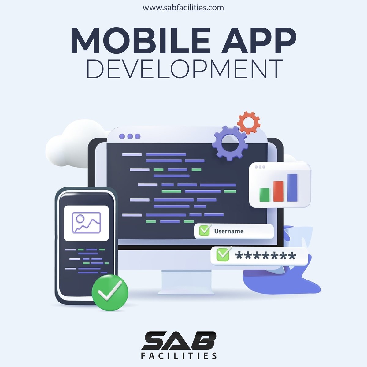 Bring your ideas to life with our custom mobile app development services. 📱💻 Our team of expert developers will work with you from concept to launch to create an app that engages your audience and drives results.
.
.
#mobileappdevelopment #sabfacilities #mobileappdesign
