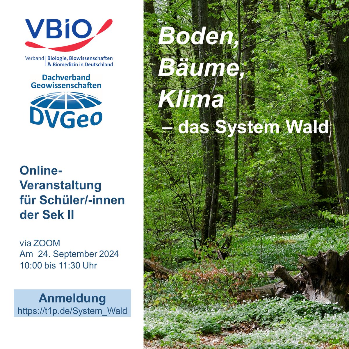 System #Wald: Online-Veranstaltung für Schülerinnen und Schüler DVGeo und <a href="/VBIOeV/">VBIO</a>  haben Wissenschaftler:innen eingeladen, Schüler:innen der  Sekundarstufe II einen Einblick in das System Wald und dessen  Erforschung zu geben.
dvgeo.org/kommunikation/…
#MINT