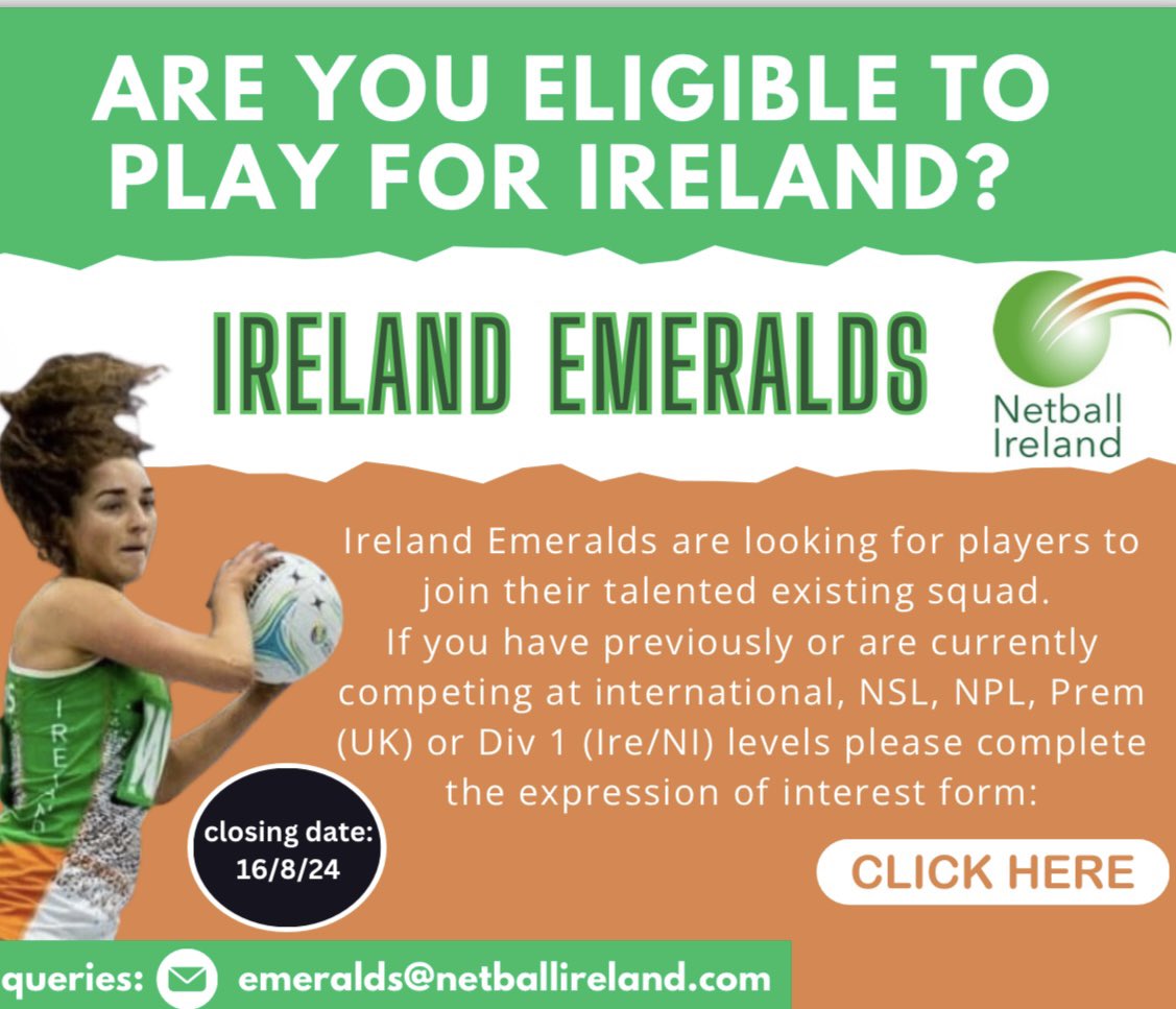 🚨 PLAYER CALL OUT 🚨 
Could you be the next Irish Emerald? If you think you’ve got what it takes and are excited to join a rapidly-progressing squad, get in touch via the link today! 

docs.google.com/forms/d/e/1FAI…