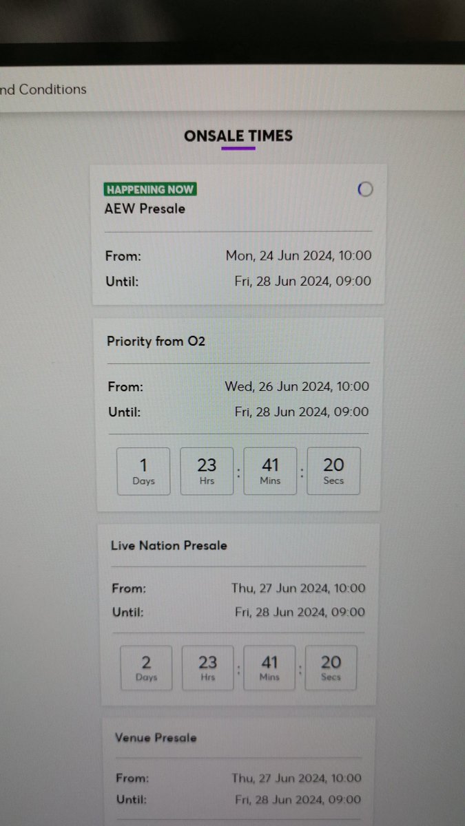 Jas__Sahota's tweet photo. @TicketmasterUK trying to access the AEW presale. Have followed the link in the email but stuck with this loading screen. Can you help with this? https://t.co/cfYQVPpGn7