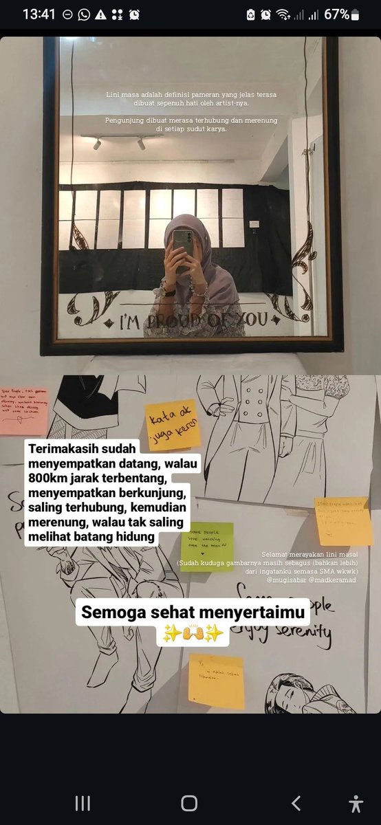 mugisabar's tweet photo. Karyaku yang terakhir berbentuk pameran, kira² kyk gini, oya, pamerannya diextend sehari lagi hari ini, sampai nanti malam aja di Artenspace Malang, kalau senggang boleh lah berkunjung

Besar pula harapanku kalo nantik bisa collab sama mas @KuntoAjiW hehehe

#portofolioday https://t.co/YLfCDE3r1j