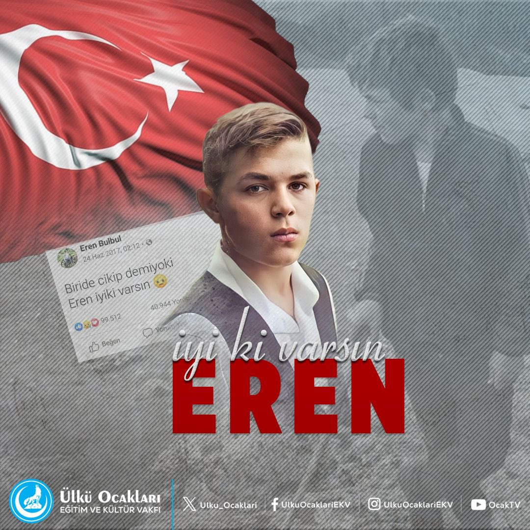 Türk balası kurt olur, yeri gelir vatanı için Şehit olur!

#iyikivarsınEren