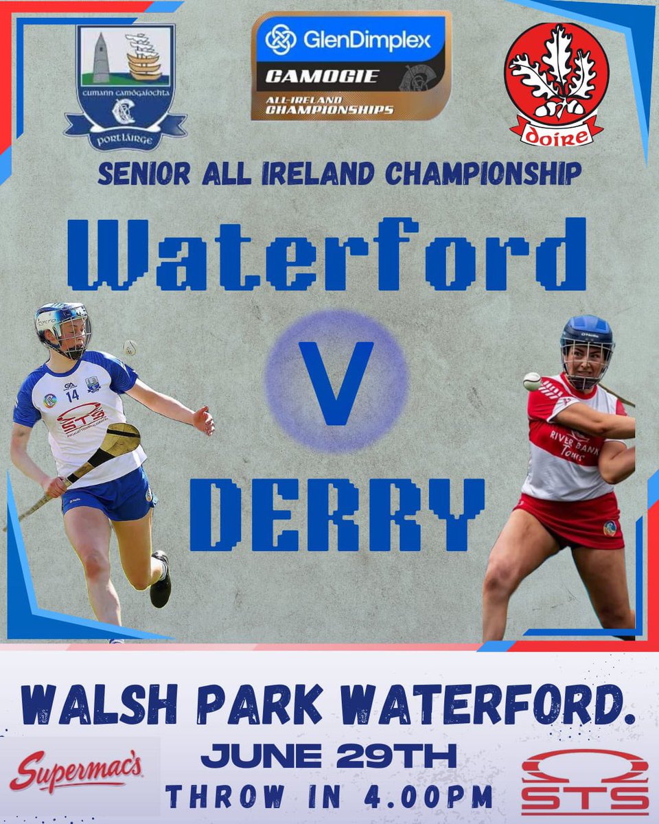 Let’s get a big crowd to Walsh Park this Saturday for our Waterford Senior ladies last home game . This team gives us so much inspiration and are so enjoyable to follow ⚪️🔵 <a href="/stsgroupeurope/">STS Group: Specialist Technical Services</a> <a href="/SupermacsIRE/">Supermac's</a> <a href="/followers/">はうはう</a>
