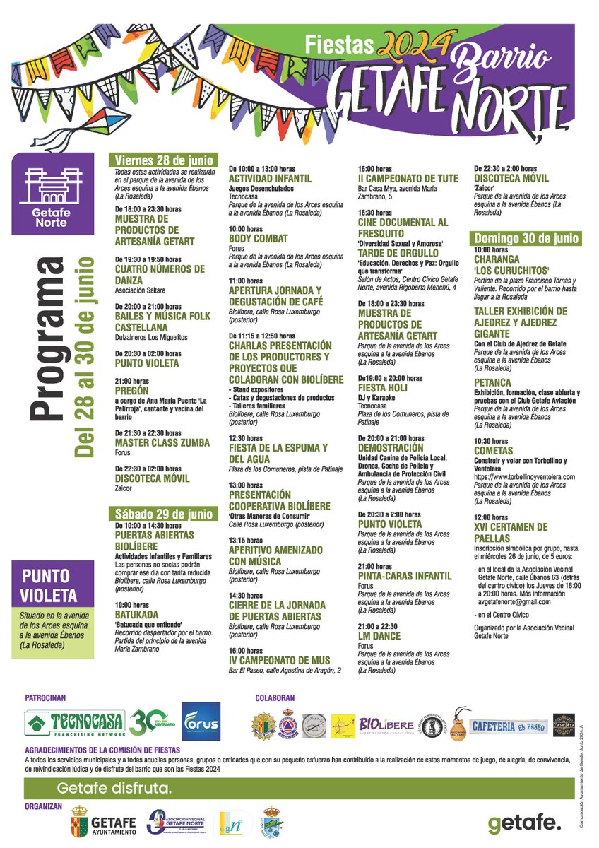 aytogetafe's tweet photo. 🎉 Llegan las Fiestas de Buenavista y Getafe Norte.

Más información y programa 👇
https://t.co/DENy5RPTmn https://t.co/QxnueWhJy1