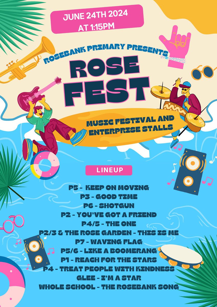 The sun is shining for Rosefest this year !!! See all parents and families at 1.15pm