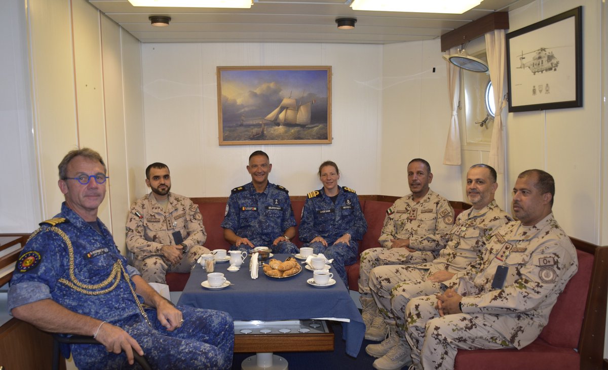 The 🇧🇪 Naval Ship Louise Marie, operating in direct support to EMASoH, engaged with the 🇦🇪United Arab Emirates Navy and conducted a Manoeuvring Exercise.

This exercise is also a token of confidence the UAE has in the work carried out by the EMASoH crews.
<a href="/TheBelgianNavy/">The Belgian Navy 🇧🇪</a>