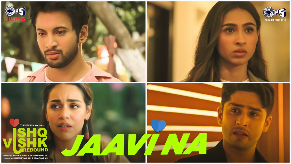 Tips Films & Music (@tipsofficial) on Twitter photo Say bye to Monday Blues, #JaaviNa is here to comfort you! 💙
FULL SONG OUT NOW: lnk.to/IVR_Jaavi_Na_T…
#IshqVishkRebound – in theatres NOW! 🫶
#PyaarKaSecondRound
<a href="/rohitssaraf/">Rohit Saraf</a> #PashminaRoshan #JibraanKhan #NailaGrrewal <a href="/RameshTaurani/">Ramesh Taurani</a> <a href="/NiDharm/">Nipun Dharmadhikari</a> #JayaTaurani <a href="/TipsFilmsInd/">Tips Films</a> Say bye to Monday Blues, #JaaviNa is here to comfort you! 💙
FULL SONG OUT NOW: lnk.to/IVR_Jaavi_Na_T…
#IshqVishkRebound – in theatres NOW! 🫶
#PyaarKaSecondRound
<a href="/rohitssaraf/">Rohit Saraf</a> #PashminaRoshan #JibraanKhan #NailaGrrewal <a href="/RameshTaurani/">Ramesh Taurani</a> <a href="/NiDharm/">Nipun Dharmadhikari</a> #JayaTaurani <a href="/TipsFilmsInd/">Tips Films</a>