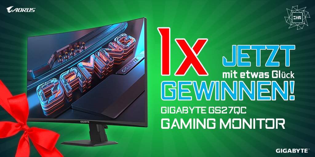 AORUS_DE's tweet photo. ★ GIGABYTE AORUS & ZENCHILLI GEWINNAKTION!
★ Jetzt 1x GIGABYTE GS27QC GAMING MONITOR mit etwas Glück gewinnen!
Zur Aktion: https://t.co/3QU7zUSZLP
#GIGABYTE #AORUS #ZENCHILLI https://t.co/6BouMmpt7S