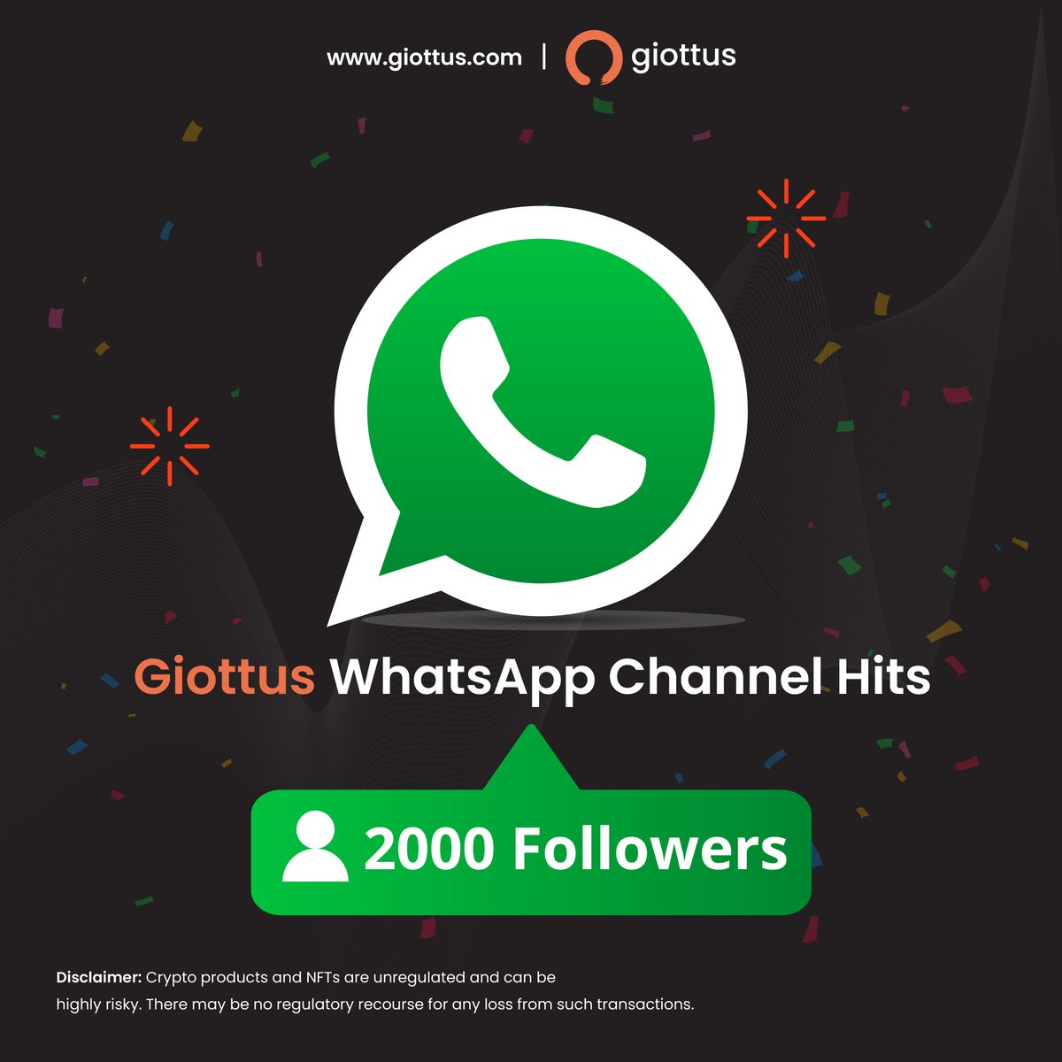 giottus's tweet photo. 🎉 Thank you for being a part of our journey!
We're thrilled to celebrate this milestone with our amazing community.
Your support has helped us reach new heights!
Join Giottus on WhatsApp: https://t.co/lInOtpIEOR
#GiottusCommunity #WhatsApp https://t.co/VtyFI9UTQa