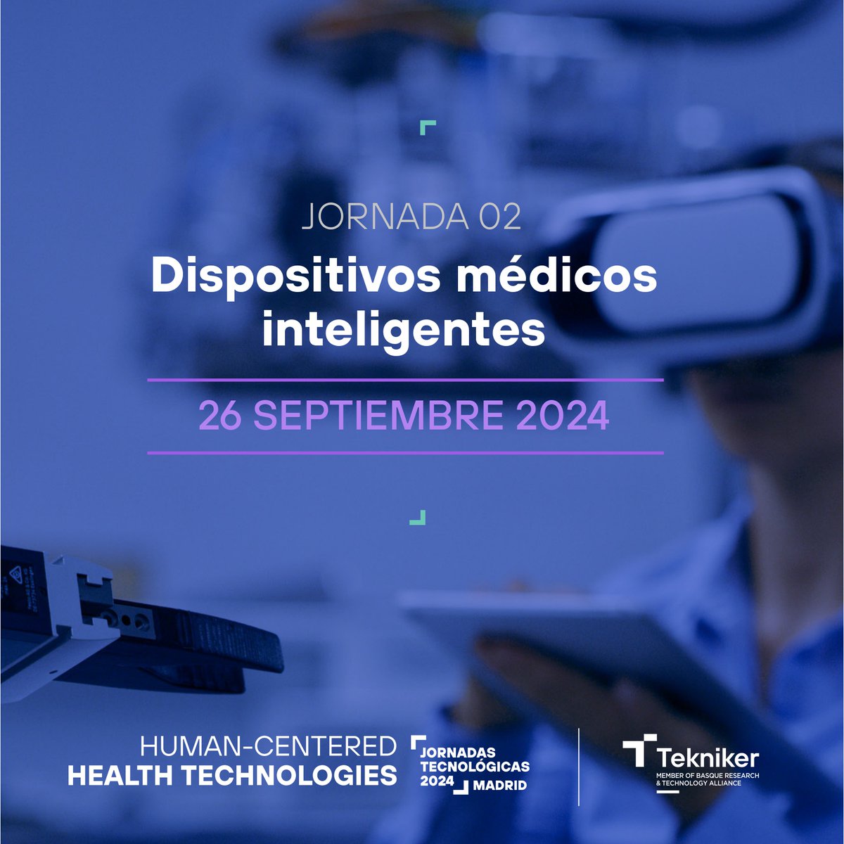 📣 El centro tecnológico <a href="/TeknikerOficial/">Tekniker</a> organiza las jornadas tecnológicas “Human centered health technologies” en colaboración con HispaRob

🗓️25 y 26 de septiembre en el Hospital Universitario de Getafe

👉Descubre toda la agenda e inscríbete aquí: …nadas-tecnologicas-madrid.tekniker.es/es