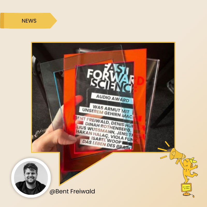 goldeneblogger's tweet photo. Und der Audio Award geht an..
unseren Goldenen Blogger von 2023 @BentFreiwald! Für die Folge "Was Armut mit unserem Gehirn macht" seines Podcasts hat er den 1. Preis des Audio Awards erhalten! Wir gratulieren herzlich, lieber Ben!
#GoldeneBlogger https://t.co/J5d7NlpQWl
