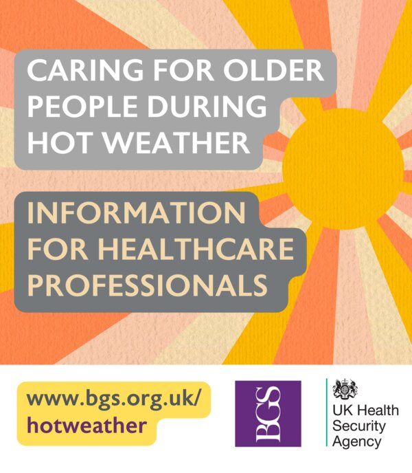 British Geriatrics Society (@gerisoc) on Twitter photo ⚠️Yellow Heat Health Alert⚠️ These are in place for most of England this week. Temperatures to reach 30C. Read our joint <a href="/UKHSA/">UK Health Security Agency</a> guidance on how healthcare professionals can best prepare for hot weather and how to look after older adults in extreme heat. bgs.org.uk/hotweather ⚠️Yellow Heat Health Alert⚠️ These are in place for most of England this week. Temperatures to reach 30C. Read our joint <a href="/UKHSA/">UK Health Security Agency</a> guidance on how healthcare professionals can best prepare for hot weather and how to look after older adults in extreme heat. bgs.org.uk/hotweather