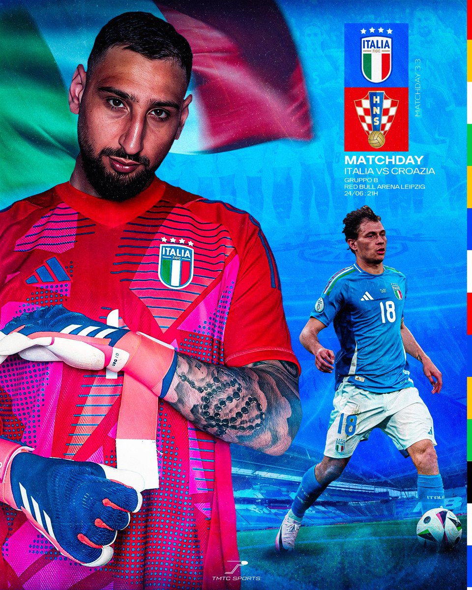 JoueursItalia's tweet photo. JOUR DE MATCH. 

ITALIE VS CROATIE.

JOUR DE QUALIFICATION OU D’ÉLIMINATION.

JOUR DE STRESS.

FORZA ITALIA 🟢⚪️🔴

🎨 : @TMTCfoot https://t.co/FqMu4GaRNo