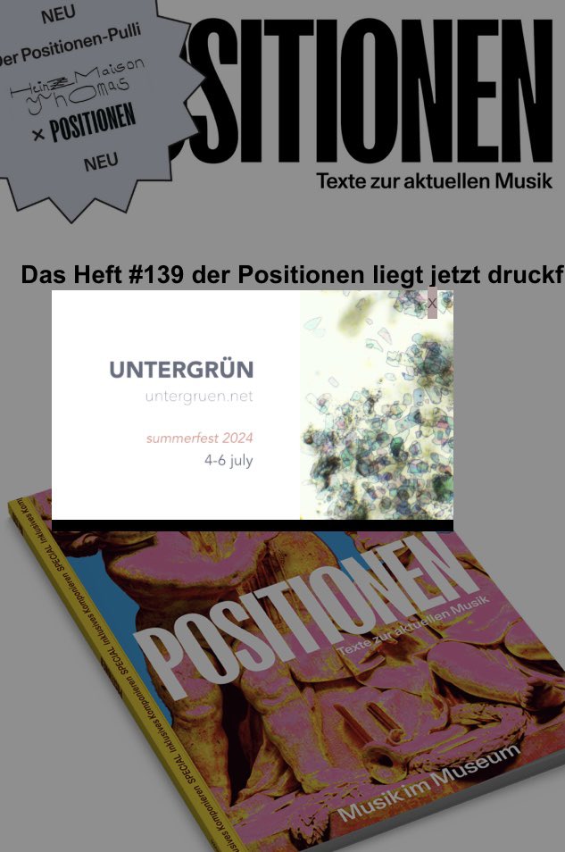 Positionen recommends! Advertisement on positionen.berlin