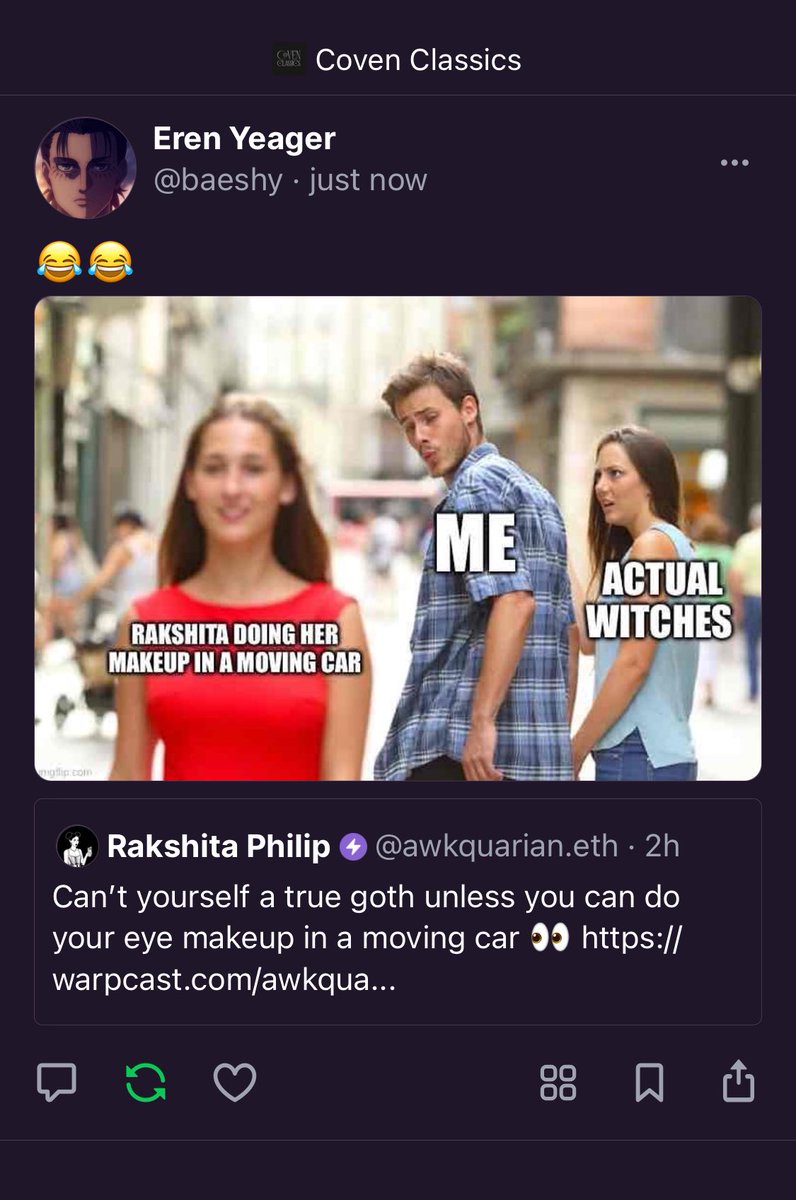 Baeshy from our community posted this meme on Warpcast and I just can’t, it’s hilarious 🤣