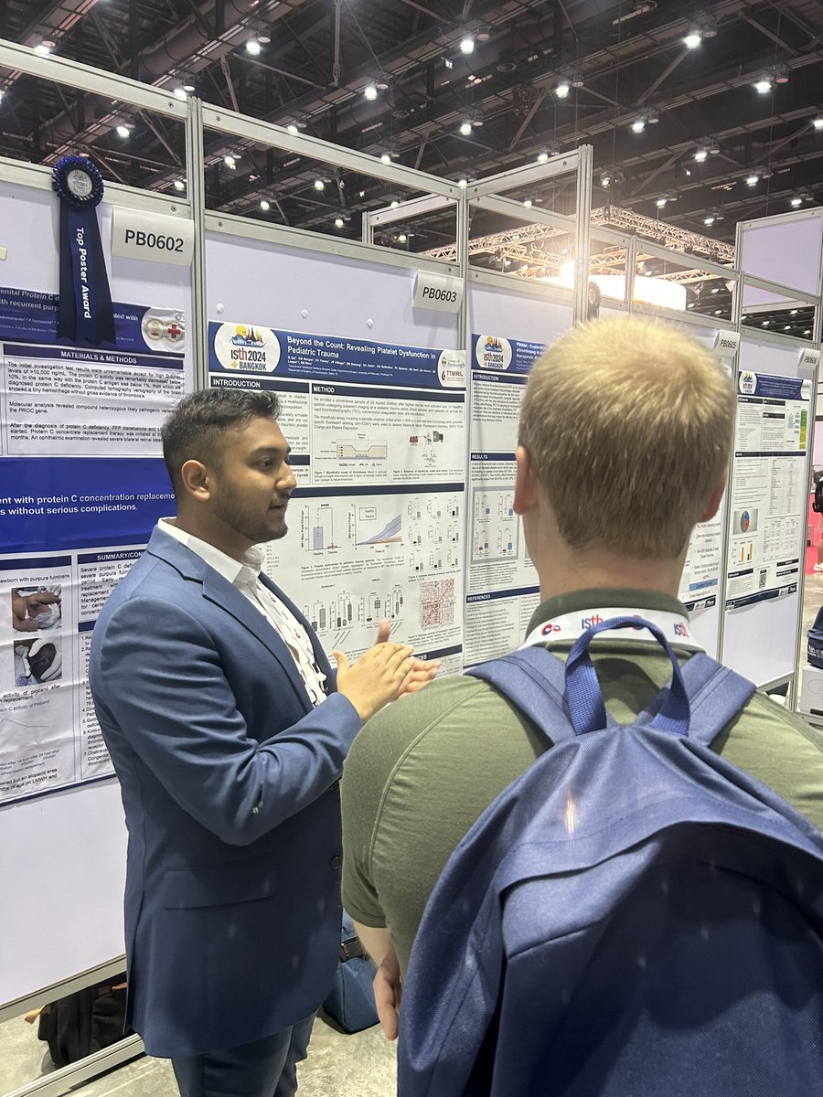 Great poster presentation by PittMed student Rohit “Papai” Kar of super cool work in microfluidics in trauma with <a href="/SMSheaLab/">Susan Shea</a> in <a href="/PittTTMRC/">Pitt Trauma & Transfusion Medicine Research Center</a> labs #ISTH2024. <a href="/PittMedMag/">Pitt Med Magazine</a> <a href="/PittResearch/">PittResearch</a> <a href="/PittTweet/">University of Pittsburgh</a>