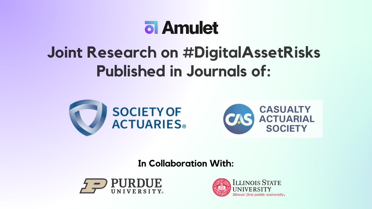 Amulet - DeFi Hub on Solana (@amuletprotocol) on Twitter photo ๐We are pleased to announce that our development team <a href="/MetaRisk_Labs/">MetaRisk Labs</a> has published a pivotal research report on Digital Asset Risks, in collaboration with esteemed researchers from the Universities of <a href="/IllinoisStateU/">Illinois State</a> and <a href="/LifeAtPurdue/">Purdue University</a>.
This significant paper has been accepted ๐We are pleased to announce that our development team <a href="/MetaRisk_Labs/">MetaRisk Labs</a> has published a pivotal research report on Digital Asset Risks, in collaboration with esteemed researchers from the Universities of <a href="/IllinoisStateU/">Illinois State</a> and <a href="/LifeAtPurdue/">Purdue University</a>.
This significant paper has been accepted