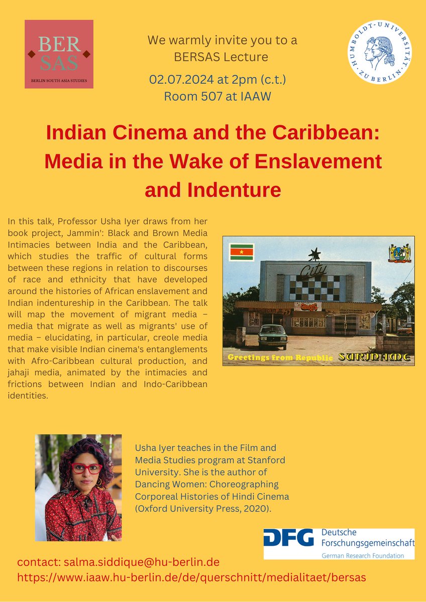 Salma Siddique (@shesmercury) on Twitter photo Next week, Usha Iyer is in Berlin to share her new book project! Public lecture in IAAW, Invalidenstrasse . @ushai2020 Next week, Usha Iyer is in Berlin to share her new book project! Public lecture in IAAW, Invalidenstrasse . @ushai2020