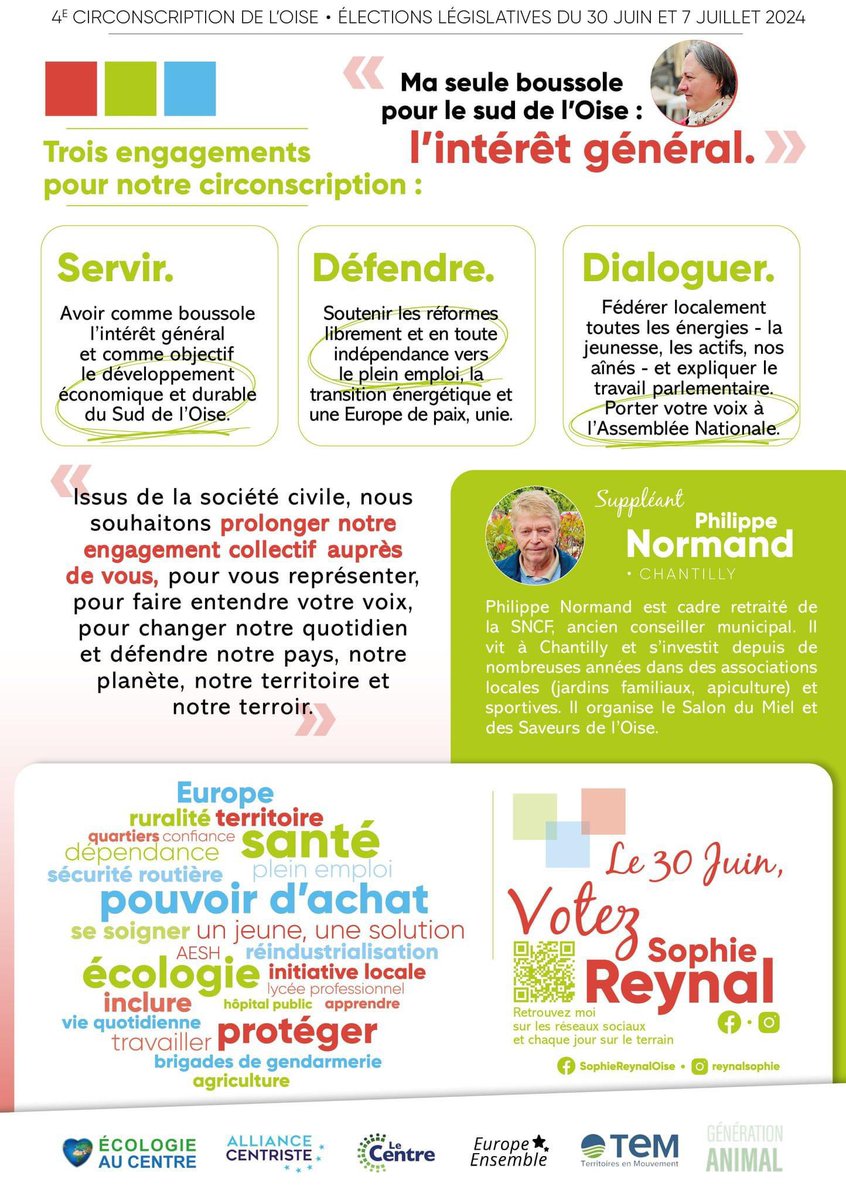 Dans la 4ème circo de l’Oise, entre les candidats qui n’ont jamais été élus, ceux qui sont élus depuis le siècle dernier, ceux qui n’habitent pas la circonscription et ceux qui n’ont pas de programme ou pas de bulletin, votez pour une élue locale, proche de vous. 
Le 30 juin 🗳️