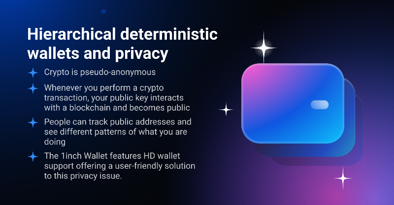 1inchWallet's tweet photo. Enhance your crypto management โจ
Unlock the power of HD wallets in the #1inchWallet for ultimate privacy and efficiency.
๐ Swipe through the slides to see how easy it is to set up your HD wallet.