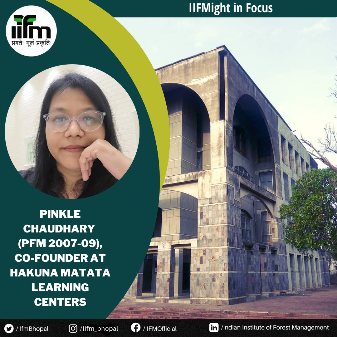 We have Pinkle Chaudhary(PFM 2007-09) as our IIFMIGHT in Focus. Pinkle's Hakuna Matata Learning Centres (HMLC) works in the preschool education sector. HMLC persists in identifying the challenges concerning education in the foundational years and finding sustainable solutions.