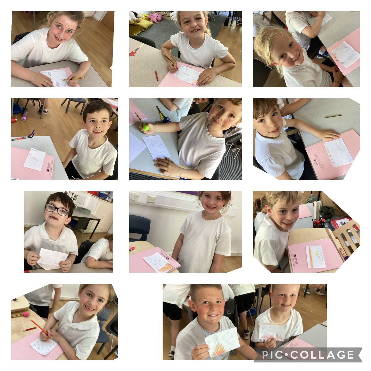 Year2TSP's tweet image. In RE, we have been looking at Christian festival; Pentecost and what the different symbols represent and their meanings. Today, taking inspiration from various artists, we created our own Pentecost artwork. 💗 ☮️💜🔥#TSPRE #TSPArt #Serve #Imagine