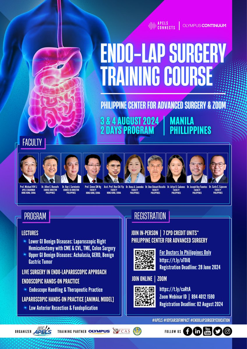APELS - Asia Pacific Endo-Lap Surgery Group (@apelsgroup) on Twitter photo ๐ฅ๐๐๐๐ฆ๐ง๐๐ฅ ๐ก๐ข๐ช || ๐ฏ & ๐ฐ ๐๐๐ด, ๐ฑ๐ผ๐ป'๐ ๐บ๐ถ๐๐ ๐๐ต๐ฒ ๐๐ฃ๐-๐๐ฐ๐ฐ๐ฟ๐ฒ๐ฑ๐ถ๐๐ฒ๐ฑ #endolapsurgery ๐ง๐ฟ๐ฎ๐ถ๐ป๐ถ๐ป๐ด ๐๐ผ๐๐ฟ๐๐ฒ ๐๐ถ๐๐ต #APELS!
โถ ๐๐ผ๐ถ๐ป ๐ถ๐ป-๐ฝ๐ฒ๐ฟ๐๐ผ๐ป | t.ly/aT0iQ
โถ ๐๐ผ๐ถ๐ป ๐ข๐ป๐น๐ถ๐ป๐ฒ | t.ly/caRtA ๐ฅ๐๐๐๐ฆ๐ง๐๐ฅ ๐ก๐ข๐ช || ๐ฏ & ๐ฐ ๐๐๐ด, ๐ฑ๐ผ๐ป'๐ ๐บ๐ถ๐๐ ๐๐ต๐ฒ ๐๐ฃ๐-๐๐ฐ๐ฐ๐ฟ๐ฒ๐ฑ๐ถ๐๐ฒ๐ฑ #endolapsurgery ๐ง๐ฟ๐ฎ๐ถ๐ป๐ถ๐ป๐ด ๐๐ผ๐๐ฟ๐๐ฒ ๐๐ถ๐๐ต #APELS!
โถ ๐๐ผ๐ถ๐ป ๐ถ๐ป-๐ฝ๐ฒ๐ฟ๐๐ผ๐ป | t.ly/aT0iQ
โถ ๐๐ผ๐ถ๐ป ๐ข๐ป๐น๐ถ๐ป๐ฒ | t.ly/caRtA