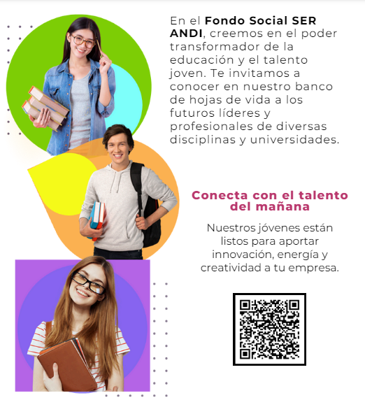 ANDI_Antioquia's tweet photo. #EmpleoANDI | ¿Ya conoces nuestro #BancoDeTalento SER ANDI? 💼

👉 Esta iniciativa del @FONDOSERANDI busca promover la integración de talento súper calidoso y poderoso en las empresas.

Jóvenes preparados para la práctica o el 1er empleo😎

Conócelos aquí: https://t.co/clZvwanAcu https://t.co/oxaLGJvFTu
