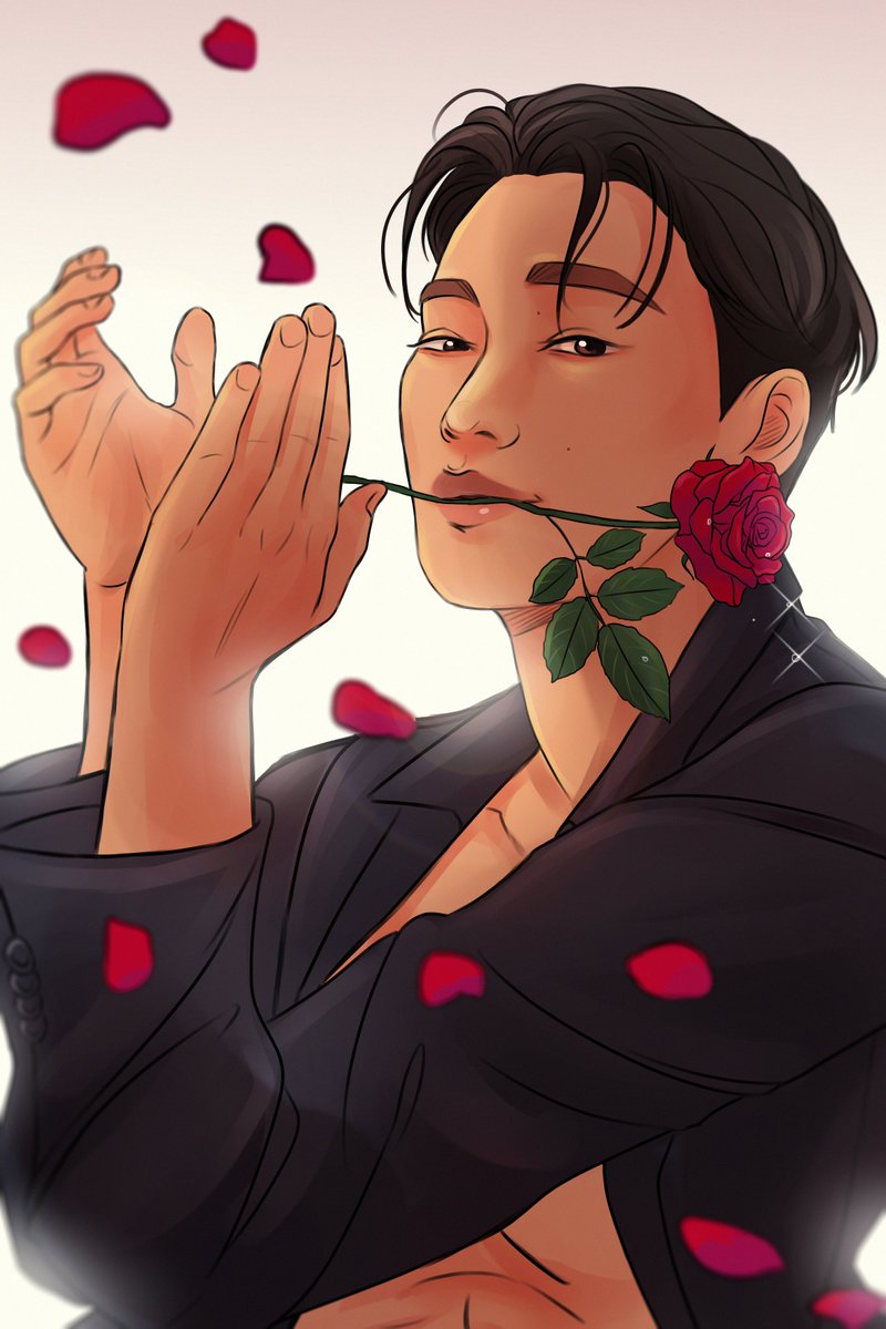 #Ateezfanart #San 
Invites you to dance 🌹