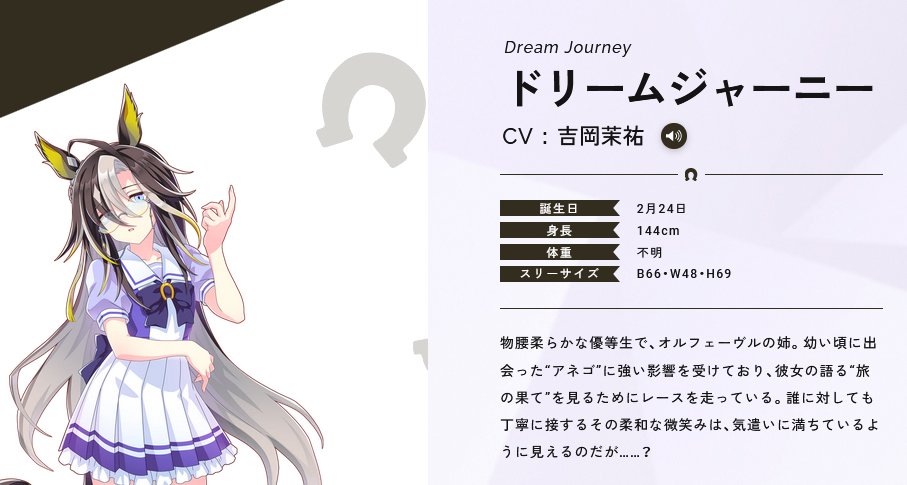 ウマ娘 ドリームジャーニー オルフェーヴルの姉 B66 B66