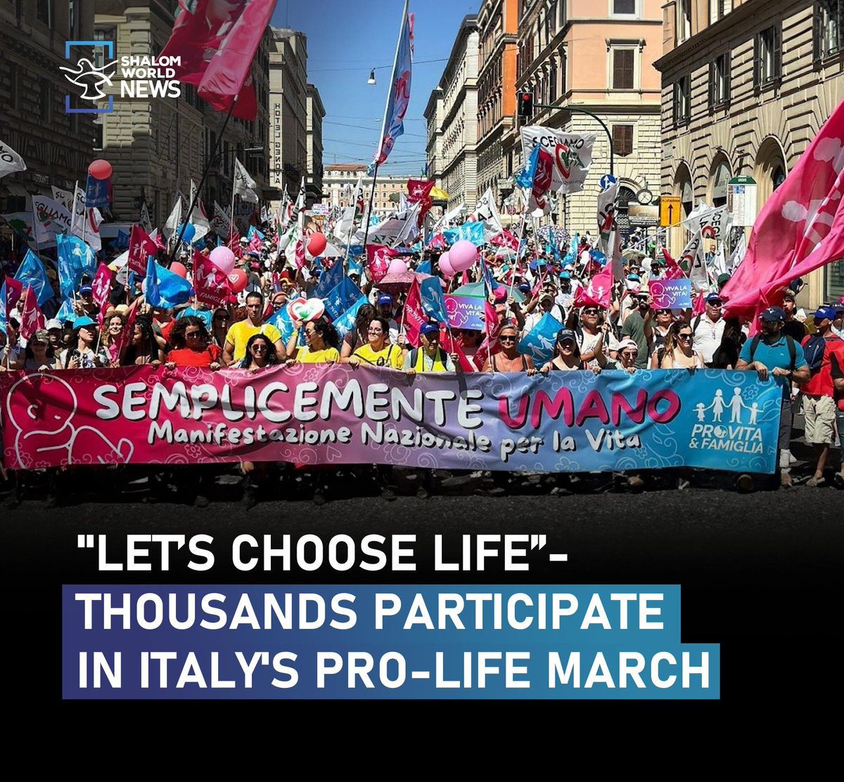 shalomworldnews's tweet photo. Thousands from all over Italy courageously faced the summer heat to participate in the national Demonstration for Life in Rome, under the theme "Let’s Choose Life."
#Italy #ProLifeMarch #PopeFrancis #CatholicNews #ShalomWorldNews https://t.co/xlrvcYF9ZS