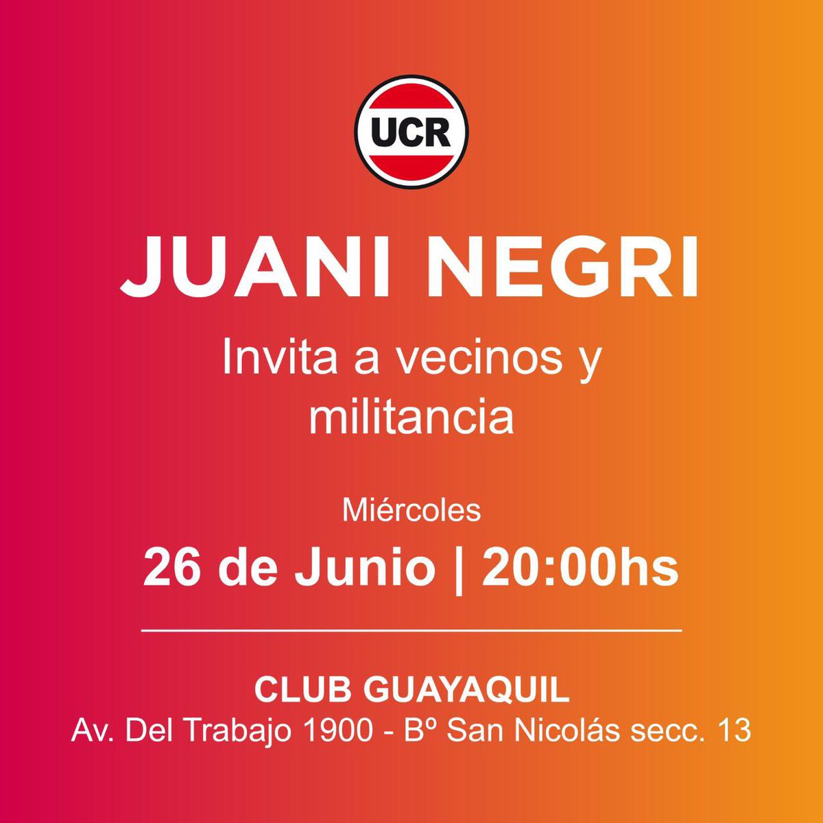 Hay nuevos sueños por los que luchar!  Los espero el miércoles 20 hs en el club Guayaquil.