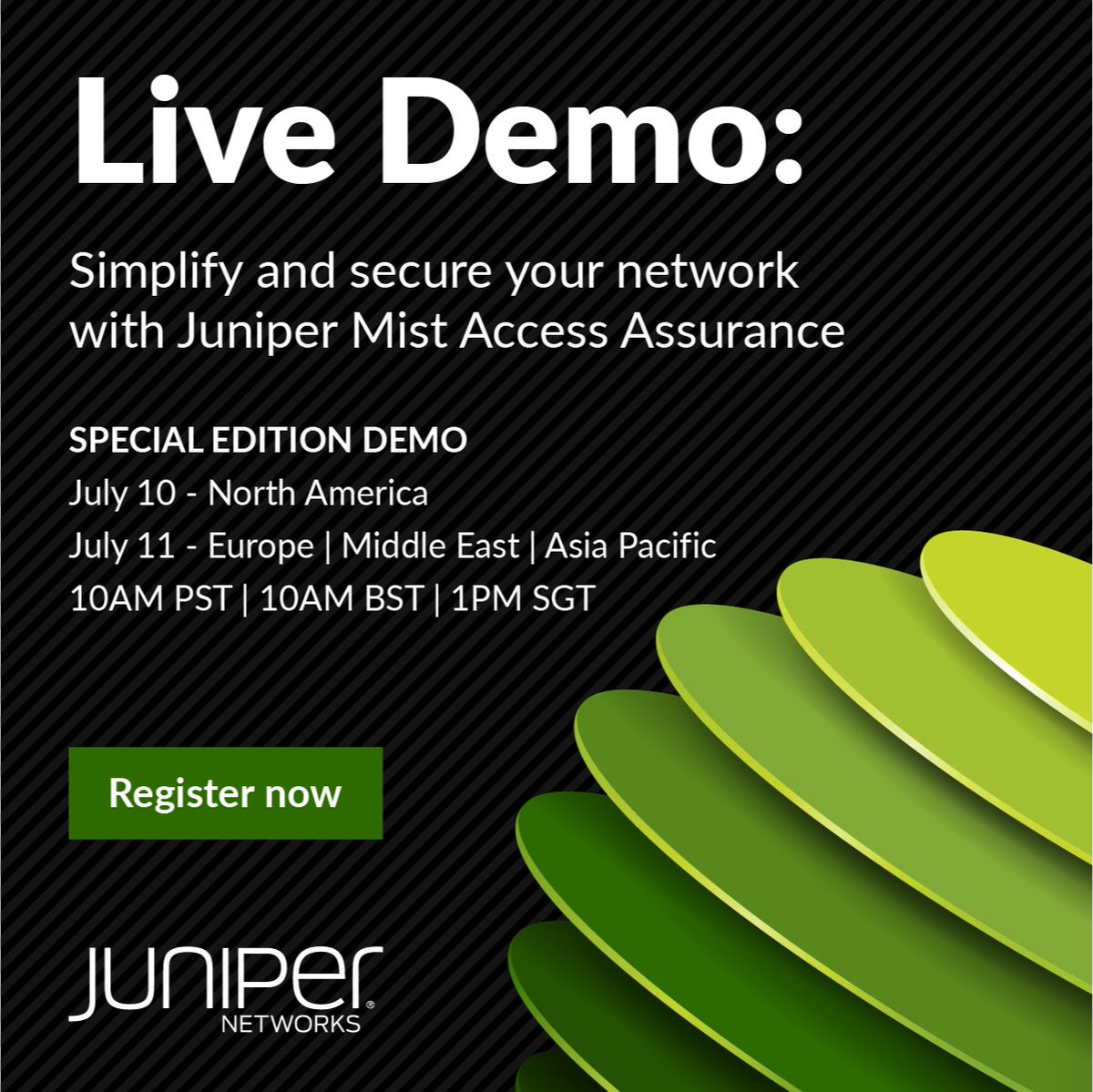 Simplify and strengthen your network security with @JuniperNetworks Mist Access Assurance.

Join us to learn how our cloud-based NAC solution, powered by AI, removes complexity and enables a Zero Trust approach to prevent unauthorized network access. juni.pr/3xrV00Z
