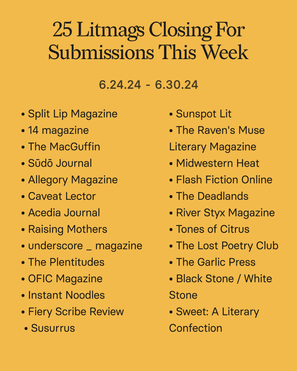 Heyyo! Where to submit this week!

You know the drill: bit.ly/m/ChillSubs 

*Heavy breathing*  I just have to say it incase you don't infact know the drill - click that link to find the details you need to submit ok thank you bye)