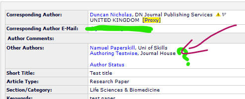 dnjournals's tweet photo. A Question for @AriesSystems Editorial Manager users - 

do people flags not show up against co-authors in the manuscript details page?  If that person has a flag on them?

trying to figure this out and can't tell if I am testing it right or if it just doesn't work

thanks https://t.co/rP5JmUPei7